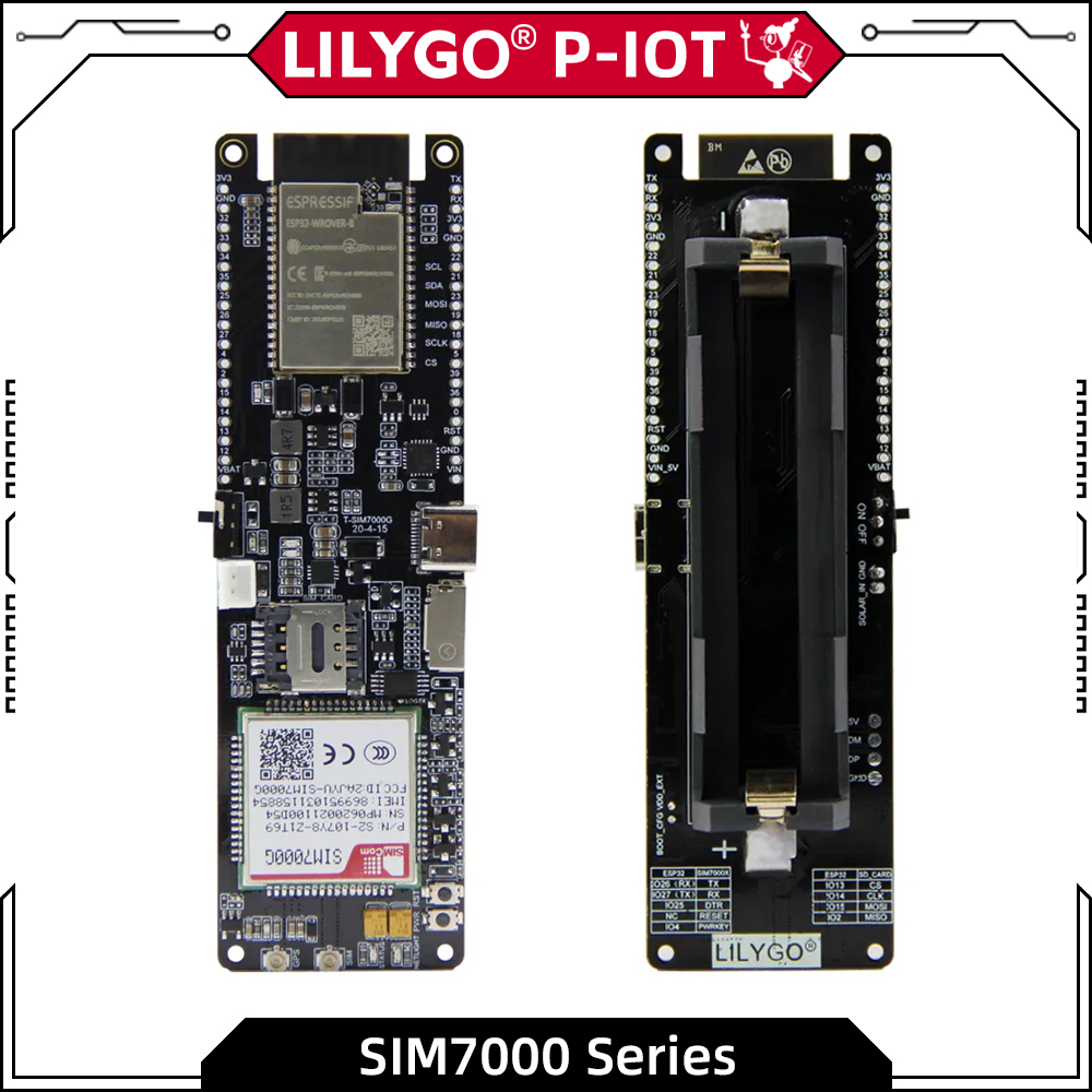Esp32 Battery Holder Lipo - LILYGO® TTGO T-SIM7000G-Placa de desarrollo SIM