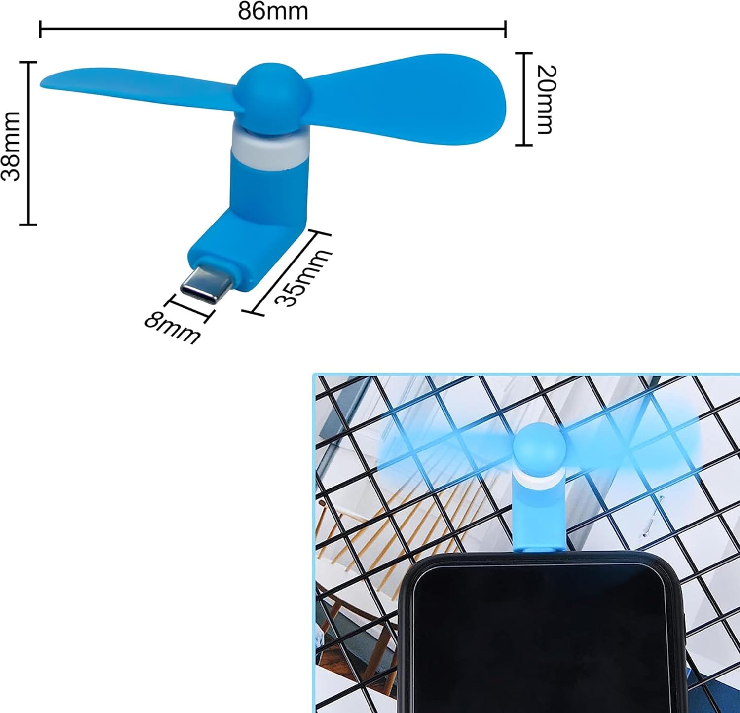 8/4/2/1 Unidad Mini Ventilador - Micro Usb Cable reseña y precio