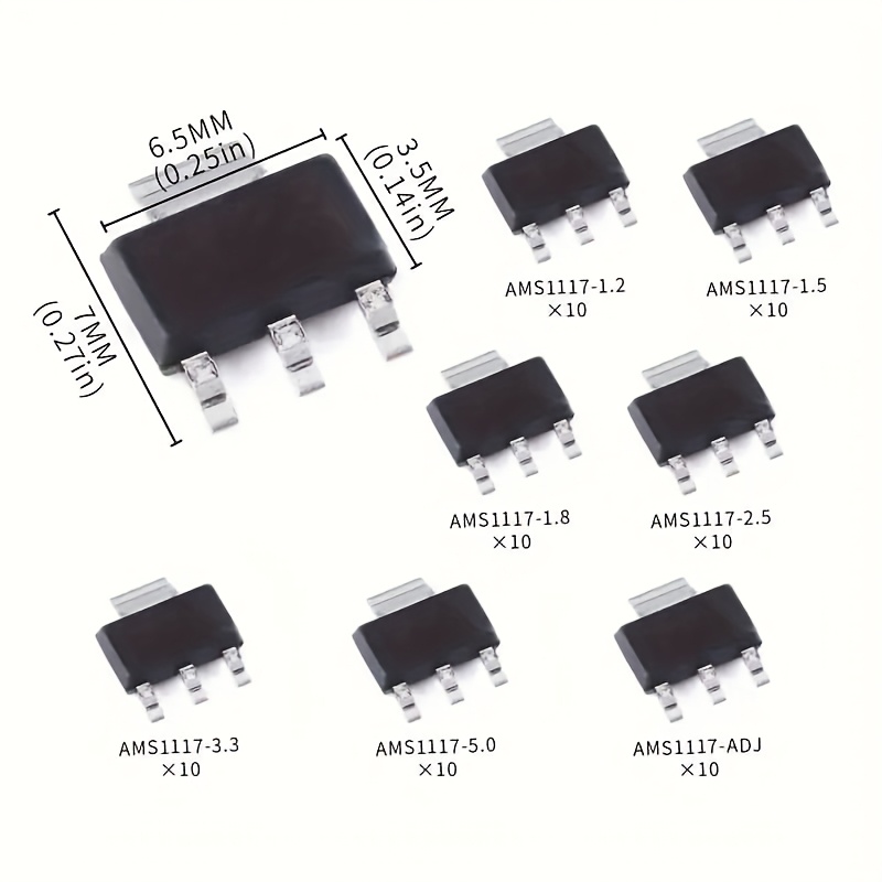 Kit de 70 Uds Kit regulador de - Ams1117 Module reseña y precio