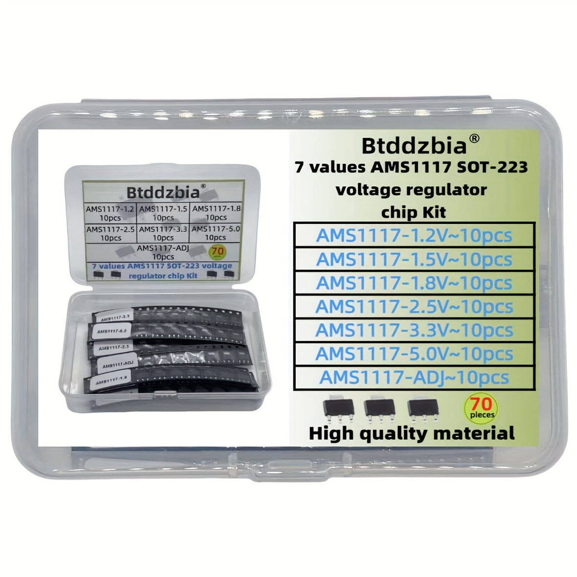 Kit de 70 Uds Kit regulador de - Ams1117 Module reseña y precio