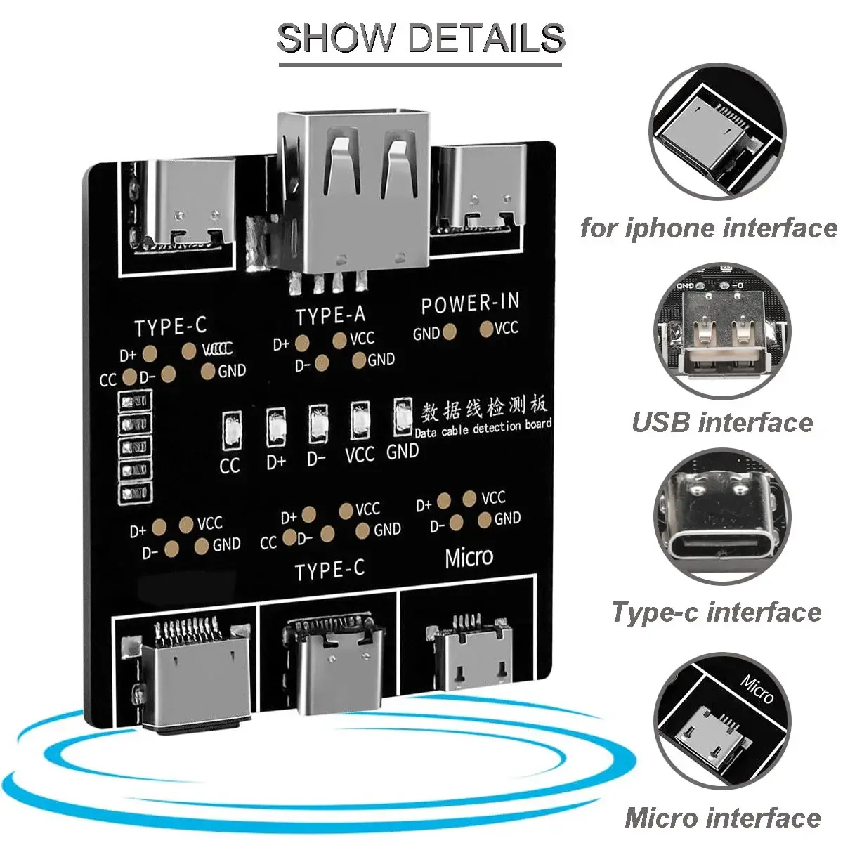 1-3 unidades de placa de detec - Micro Usb Cable reseña y precio