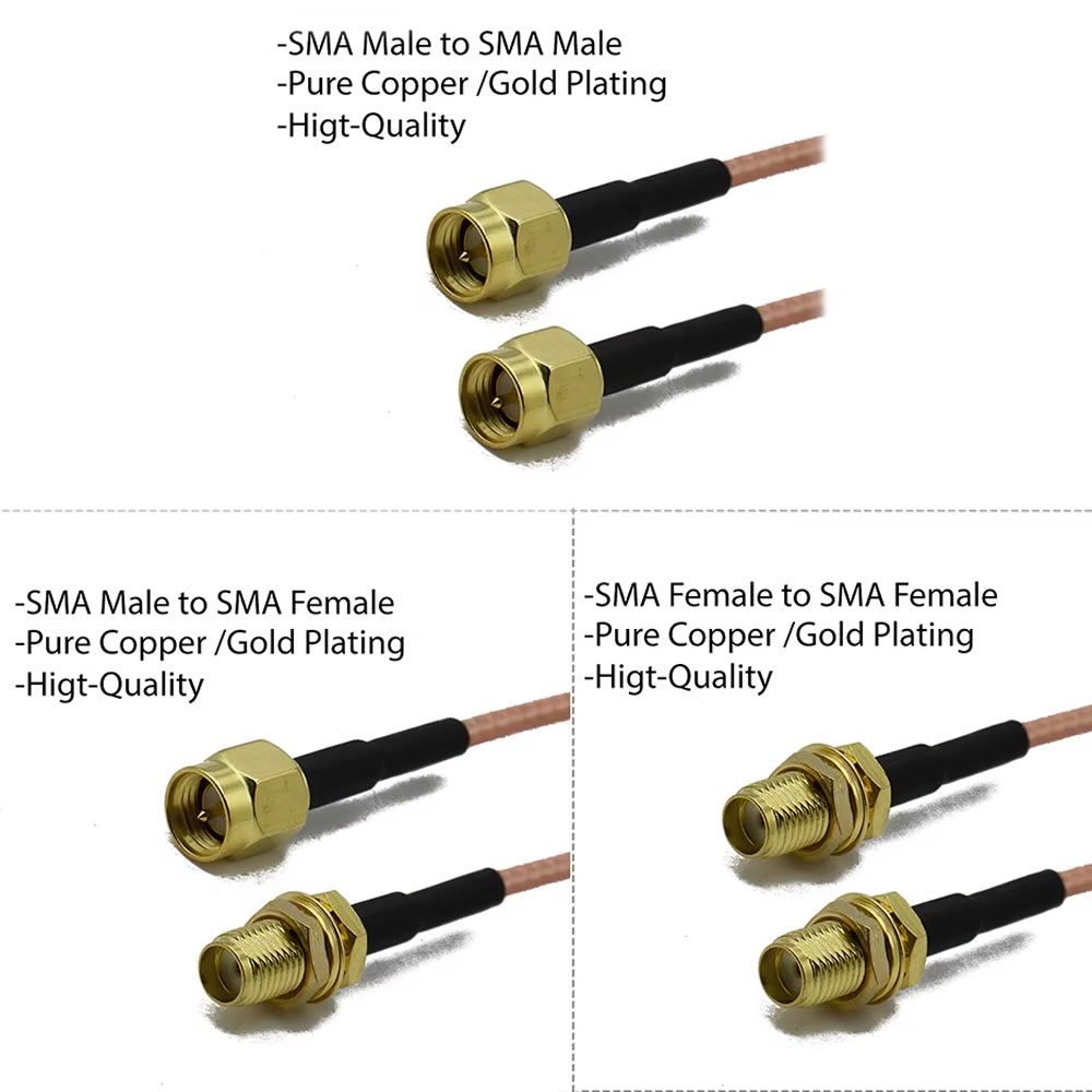 Premium RG316 SMA a SMA macho  - Jumper Wire Kit reseña y precio