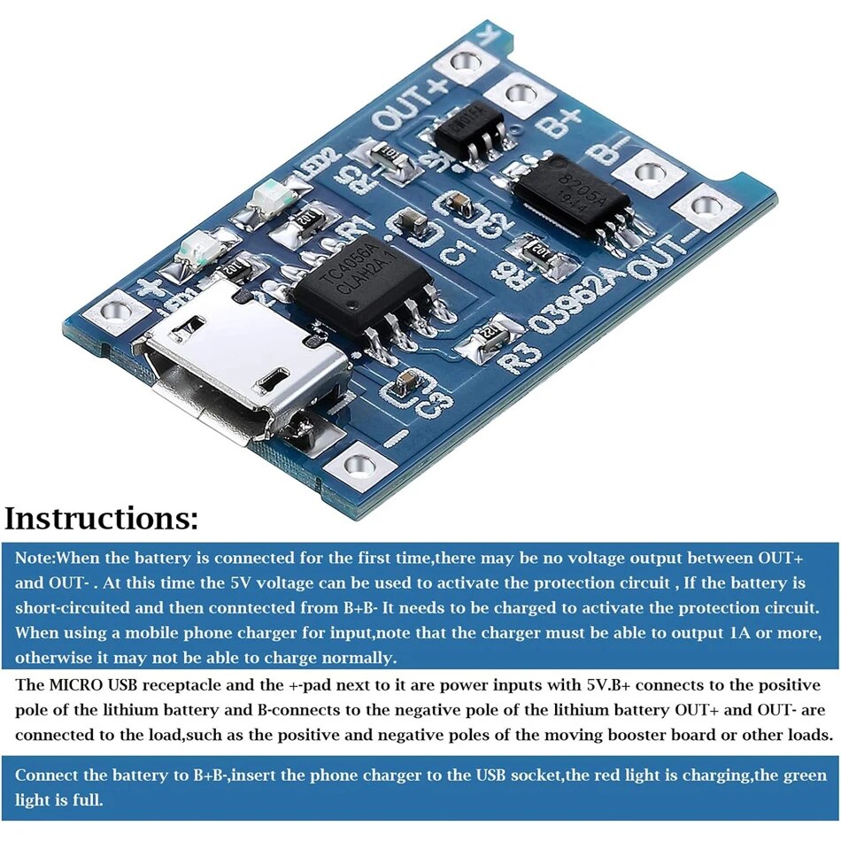 20 piezas TP4056 1A 5V módulo  - Tp4056 Module reseña y precio