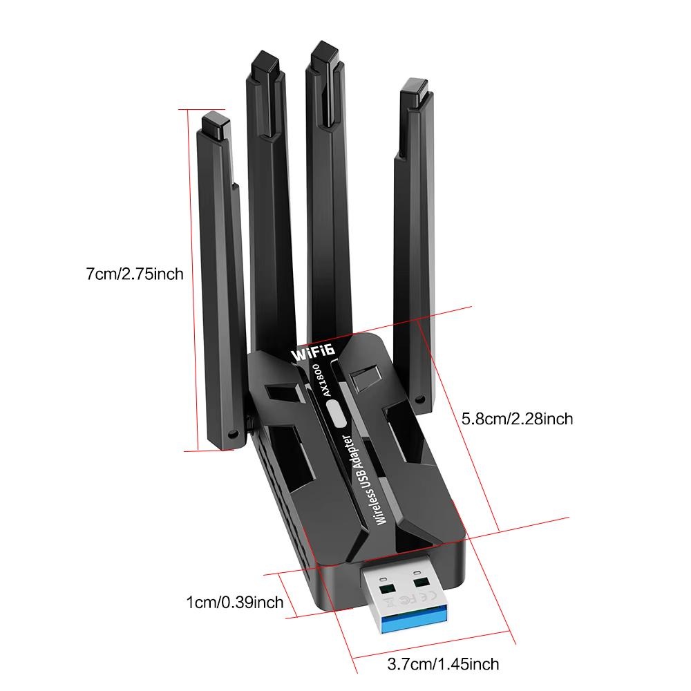 Adaptador USB WiFi 6 de 1800Mb - Antenna 2.4Ghz reseña y precio